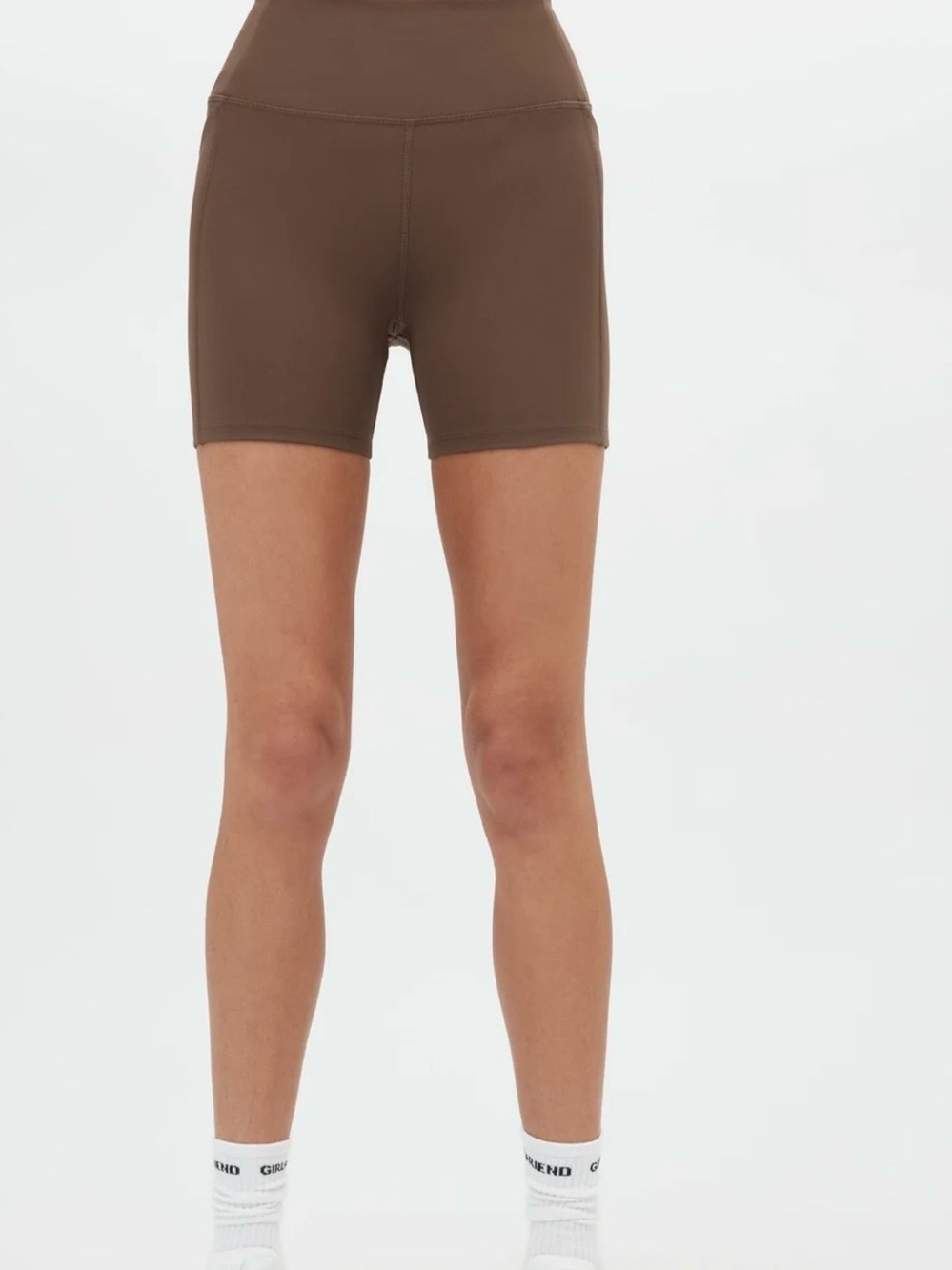 Girlfriend Collective High-Waist Women's Bike Shorts - Brown